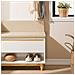 Scarpiera In Rattan Da Ingresso, Scarpiera Con Vano Contenitore, Scarpiera Decorativa Portascarpe Con Panca In Legno, 100x35x60cm Fsr128-w - Foto miniatura 4
