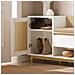 Scarpiera In Rattan Da Ingresso, Scarpiera Con Vano Contenitore, Scarpiera Decorativa Portascarpe Con Panca In Legno, 100x35x60cm Fsr128-w - Foto miniatura 5