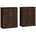 Armadietti A Parete 2 Pz Rovere Marrone In Legno Multistrato - Foto miniatura 1