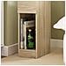 Comodino Con Cassetto Per Letto A Molle 20x60x35 Cm Naturale Fbt111-n - Foto miniatura 3