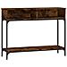 Tavolino Consolle Rovere Fumo 100x30,5x75cm Legno Multistrato - Foto miniatura 2