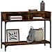 Tavolino Consolle Rovere Fumo 100x30,5x75cm Legno Multistrato - Foto miniatura 3