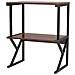 Supporto Per Stampante Scaffale Scaffalatura Portaoggetti Noce E Nero 3 Livelli - Foto miniatura 2