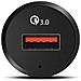 Caricatore Da Accendisigari Auto Ricarica Rapida 3a Quick Charge 3.0, Nero - Foto miniatura 2