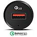 Caricatore Da Accendisigari Auto Ricarica Rapida 3a Quick Charge 3.0, Nero - Foto miniatura 3