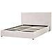 Letto Contenitore Velluto Bianco Crema 160 X 200 Cm Lavaur - Foto miniatura 3