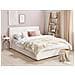 Letto Contenitore Velluto Bianco Crema 160 X 200 Cm Lavaur - Foto miniatura 1