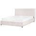 Letto Contenitore Velluto Bianco Crema 160 X 200 Cm Lavaur - Foto miniatura 6