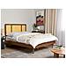 Letto Rattan Auray 160 X 200 Cm Marrone - Foto miniatura 1
