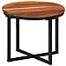 Tavolino Salotto 35x35x30cm In Legno Massello Di Acacia E Ferro - Foto miniatura 1
