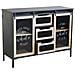 Mobile Credenza Madia Da Interno Bar Pub Interamente In Ferro Con 2 Ante Laterali E 3 Cassetti Centrali In Legno Linea Industrial - Foto miniatura 2