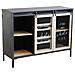 Mobile Credenza Madia Da Interno Bar Pub Interamente In Ferro Con 2 Ante Laterali E 3 Cassetti Centrali In Legno Linea Industrial - Foto miniatura 3