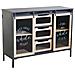 Mobile Credenza Madia Da Interno Bar Pub Interamente In Ferro Con 2 Ante Laterali E 3 Cassetti Centrali In Legno Linea Industrial - Foto miniatura 1