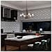 Lampadario Contemporaneo Kimrose Acciaio Nichel Lucido Vetro 6 Luci E14 - Foto miniatura 3