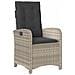 Set Pranzo Da Giardino 9pz Con Cuscini Grigio Chiaro Polyrattan - Foto miniatura 3