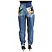 Jeans In Denim Strappato Di Cotone Lavato Blu - It36-xxs - Foto miniatura 3
