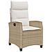 Sedia Reclinabile da Giardino con Tavolino Beige Polyrattan - Foto miniatura 1