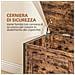 Cassapanca in Legno da 95L Stile Industriale con Coperchio e Cerniera di Sicurezza, 80x40x49cm, Marrone - Foto miniatura 4