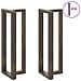 Gambe Tavolo Bar A T 2 Pz Naturale 40x35x(111-112) Cm Acciaio - Foto miniatura 3