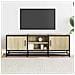 Mobile Tv Rovere Sonoma 120x35x41cm Legno Multistrato E Metallo - Foto miniatura 3