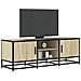 Mobile Tv Rovere Sonoma 120x35x41cm Legno Multistrato E Metallo - Foto miniatura 1
