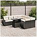 Set Divani Da Giardino 9 Pz Con Cuscini Nero In Polyrattan - Foto miniatura 1