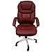 Poltrona Ergonomica Da Ufficio E Studio Professionale Colore Bordeaux Girevole Modello Roger - Foto miniatura 3