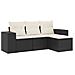Lusso Casadino -  Set Divani Da Giardino 4 Pz Con Cuscini Nero In Polyrattan - Foto miniatura 1
