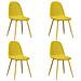 Sedie Da Pranzo 4 Pz Giallo Senape In Velluto - Foto miniatura 1