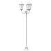 Lampione da Giardino  3 lampade E27 Bianco 220 cm Alluminio - Foto miniatura 3