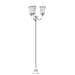 Lampione da Giardino  3 lampade E27 Bianco 220 cm Alluminio - Foto miniatura 1