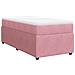 Giroletto a Molle con Materasso Rosa 90x190 cm in Velluto - Foto miniatura 1
