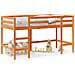 Letto Soppalco con Scala Bambini Marrone 90x190cm Massello Pino - Foto miniatura 1