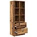 Unità di Scaffalatura Marrone Legno Vecchio Truciolare Media - Foto miniatura 4