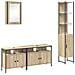 Set di mobili per il bagno con lo scaffale 4 pcs rovere sonoma - Foto miniatura 1