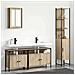 Set di mobili per il bagno con lo scaffale 4 pcs rovere sonoma - Foto miniatura 2