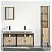Set di mobili per il bagno con lo scaffale 4 pcs rovere sonoma - Foto miniatura 4