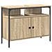 Set di mobili per il bagno con lo scaffale 4 pcs rovere sonoma - Foto miniatura 6