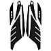 Adesivi 3D Per Scooter X Max 125 Protezione Compatibile Per Yamaha Xmax 2014-2016 Carbonio-Bianco - Foto miniatura 1
