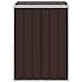 Copribidone Ruote Bidone Singolo Marrone 72x81x115 cm Acciaio - Foto miniatura 6