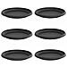 Vassoio Rotondo per Fiori 6 pcs Nero Ø 14 x 2 cm Plastica - Foto miniatura 1