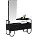 Tavolo da Trucco con cassetto Rovere Nero Legno ingegnerizzato - Foto miniatura 3