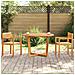 Tavolo da pranzo rotondo da giardino Ø110x75 cm in Legno Massello di Acacia - Foto miniatura 2