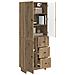 Set di armadi 2 pcs 66 x 34,5 x 90 cm Legno ingegnerizzato - Foto miniatura 2