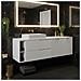 Mobile sottolavabo, Beige, 160 cm, Con piano d'appoggio, 2 cassetti, MDF, Con 2 ante, Ripiano integrato, MODERNO - Foto miniatura 4