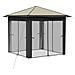 Gazebo con 4 Pareti 2,6 x 2,6 m Crema e Antracite - Foto miniatura 3