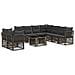 Set Divano da Giardino 10 pz Grigio polyrattan - Foto miniatura 1
