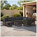 Set Divano da Giardino 11 pz Grigio polyrattan - Foto miniatura 7