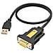 TC-USBSER, USB-B, 9-pin D-sub, Maschio / maschio, Nero, Nichel, Mac, PC - Foto miniatura 1