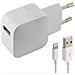 Caricabatterie Da Parete + Cavo Lightning Mfi Usb 1 M 100-240 V 5 V 2,4 A Bianco - Foto miniatura 2